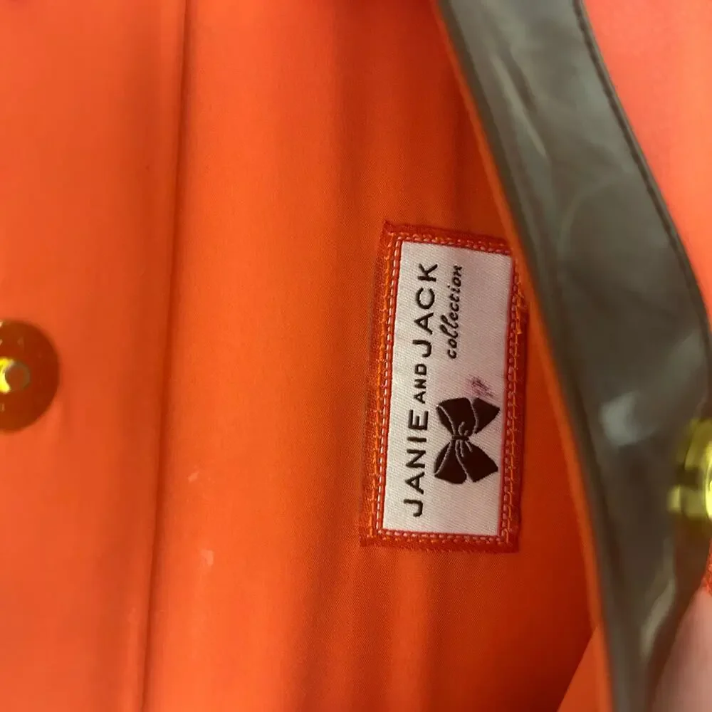 JANIE and JACK Structured Purse Orange‎ and Brown Kids Purse